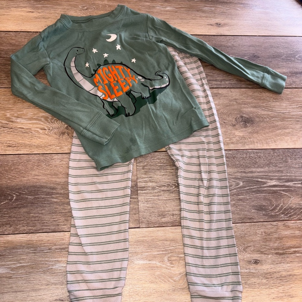 Carter's Green and Gray Pajama Set Soft and Cozy Sleepwear